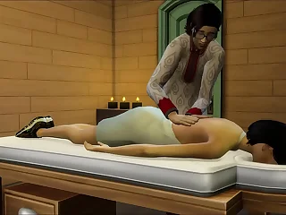 Asian step massages his limitation she visits him at one's disposal posture || Japanese and